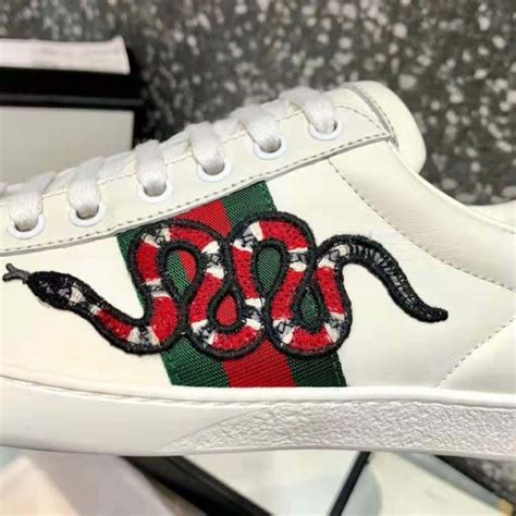 gucci sneaker kingsnake|gucci ace embroidered snake sneakers.